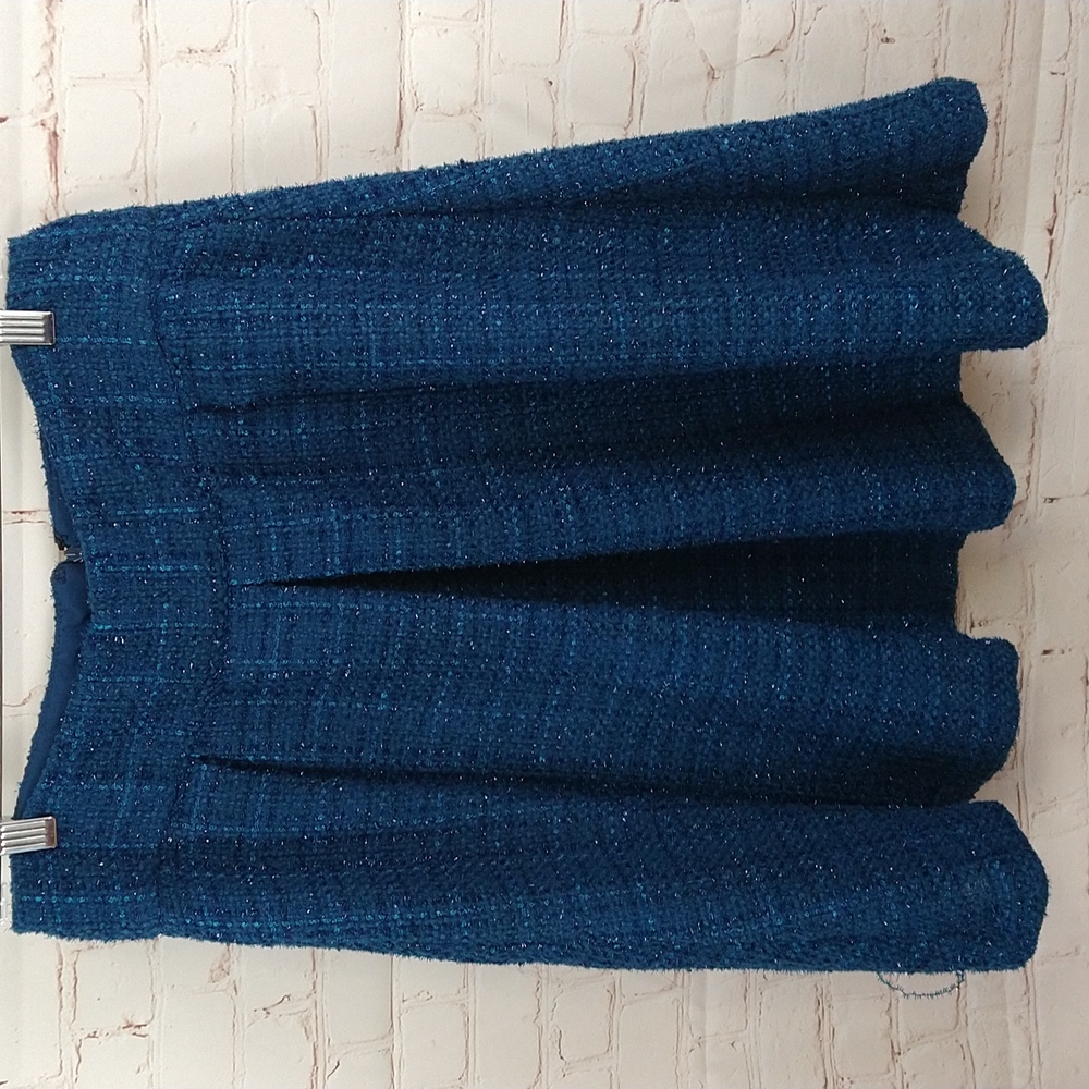 Coldwater Creek Blue Pleated Full Skirt